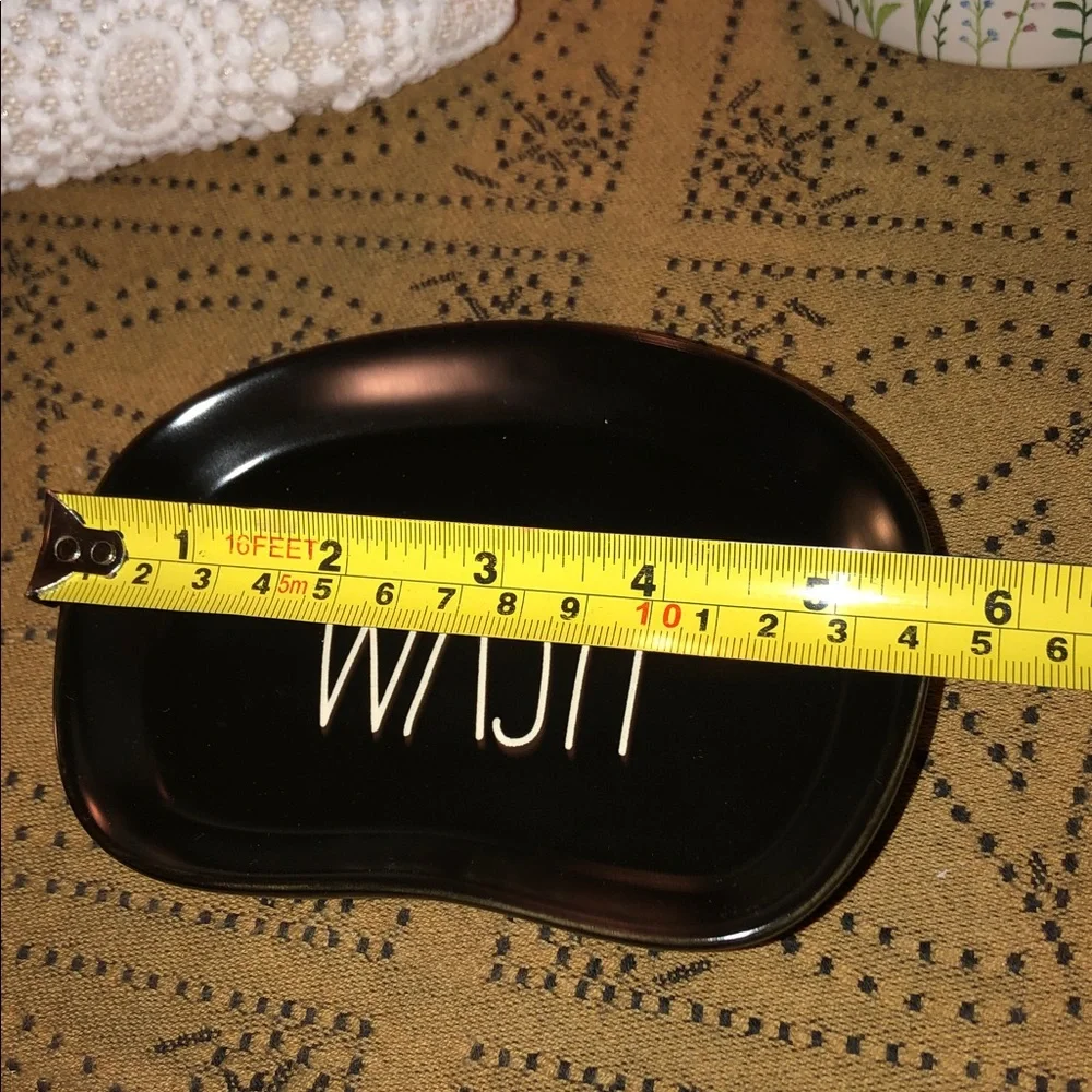 Rae Dunn WASH Black Soap Dish Wood Bottom - Picture 8 of 10